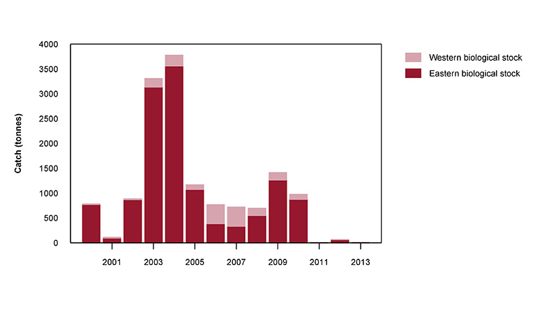 Figure 2: Commercial catch of Common Jack Mackerel in Australian waters, 2000 to 2013 (calendar years)